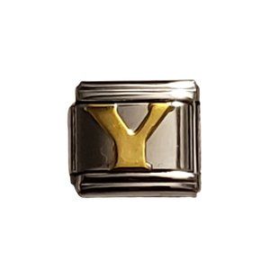 Italian Charm Bracelet Alphabet Letter Link - LETTER "Y"